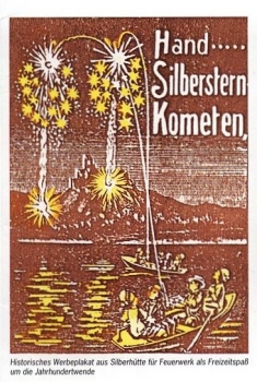Werbeplakat Hand-Silberstern-Kometen, Silberhütte